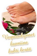 Varpaankynnet kauniina kohti kesää