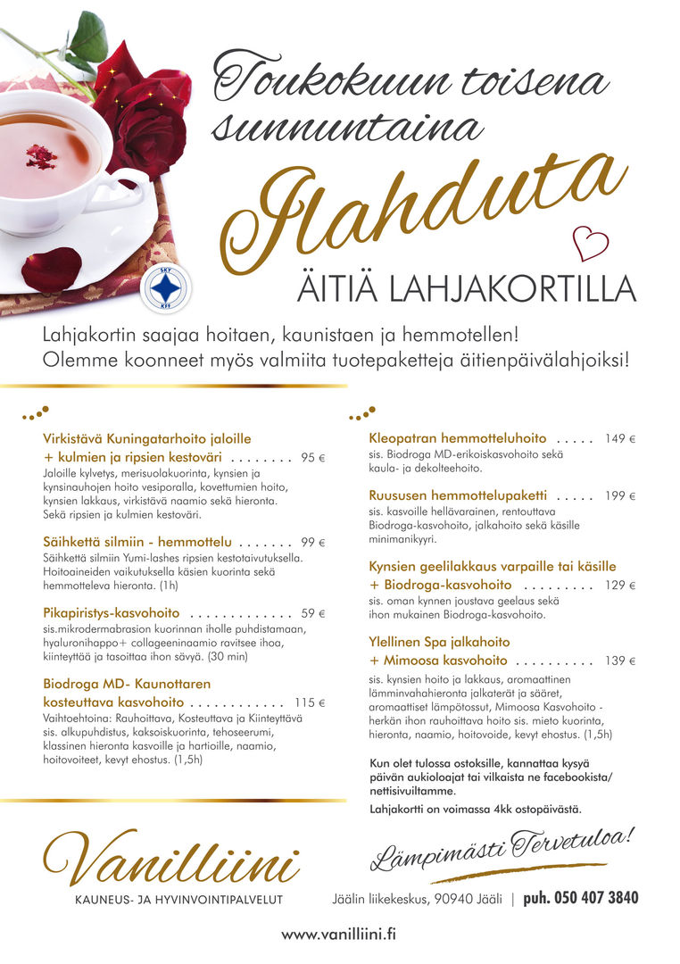 Äitienpäivä lahjakortit